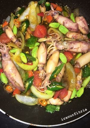 Foto resep Tumis Cumi Asin Pete