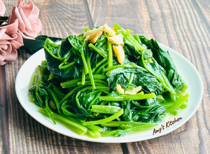 餐廳的炒青菜 的食譜成品照片