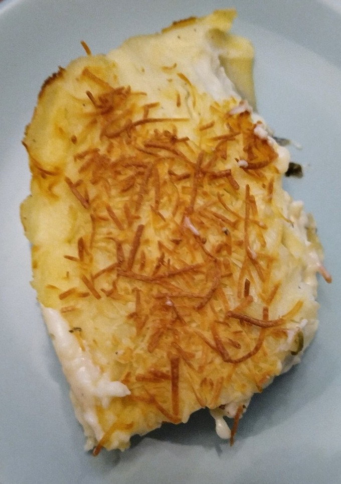 Una foto de Canelones de espinacas y manzana
