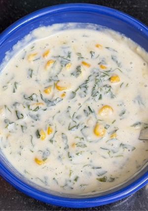 A picture of Restaurant Style Sweet Corn 🌽 Methi Malai at Home 🏠 (One Pot Veggie).