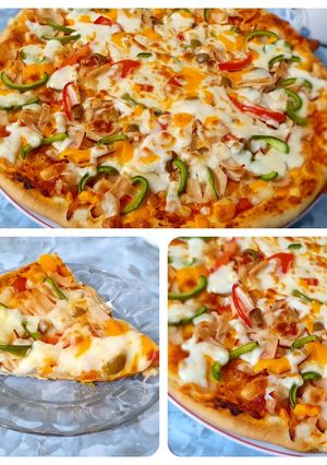 صورة لوصفة بيتزا وصلصة صنع منزلي 🍕🥣