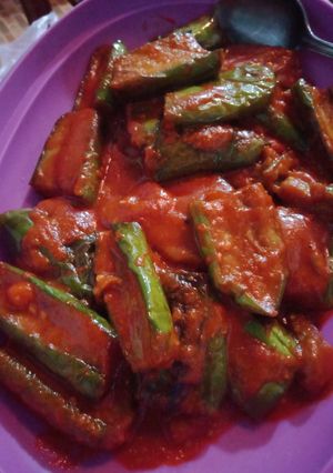 Foto resep Sambal terong hijau pedas manis