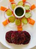 Beetroot Spinach Quinoa cutlets
