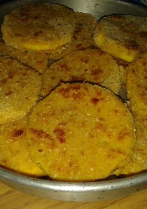 Una foto de Milanesas de calabaza