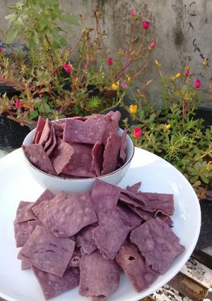 Foto resep Keripik bawang ubi ungu gurih