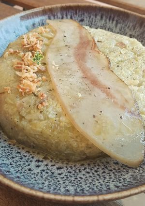 Foto principal de Trinxat con guanciale con y un toque de pesto
