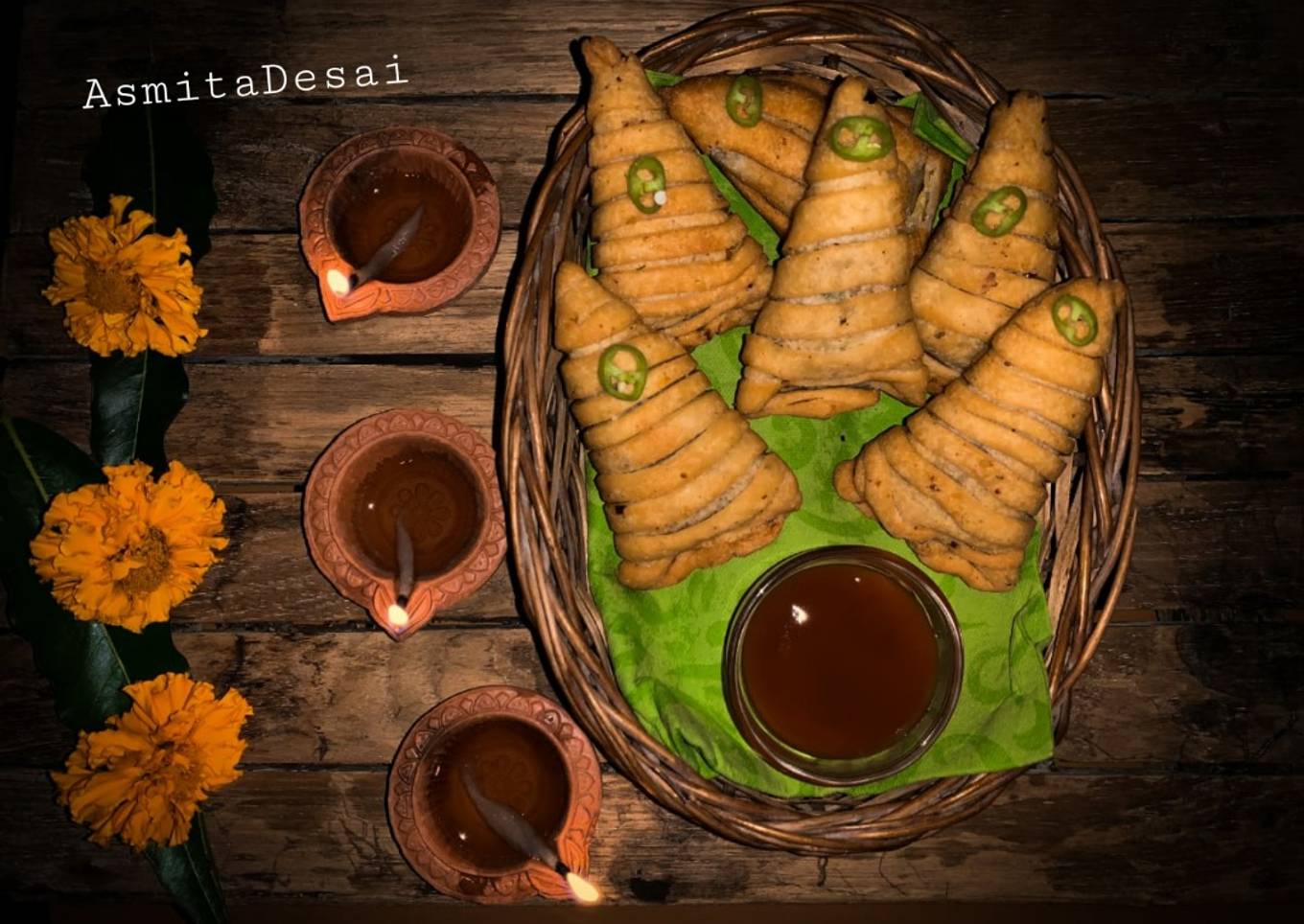 Dry cone samosa