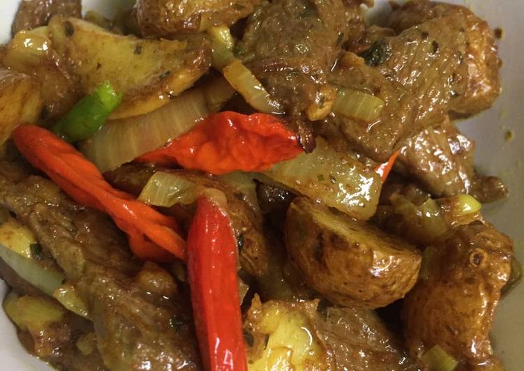 Daging goreng bumbu kuning