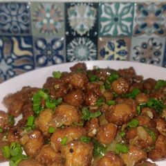 A picture of Soya chilli Manchurian.