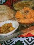 Halwa poori aloo tarkri
