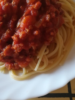 Una foto de Espaguetis boloñesa vegana