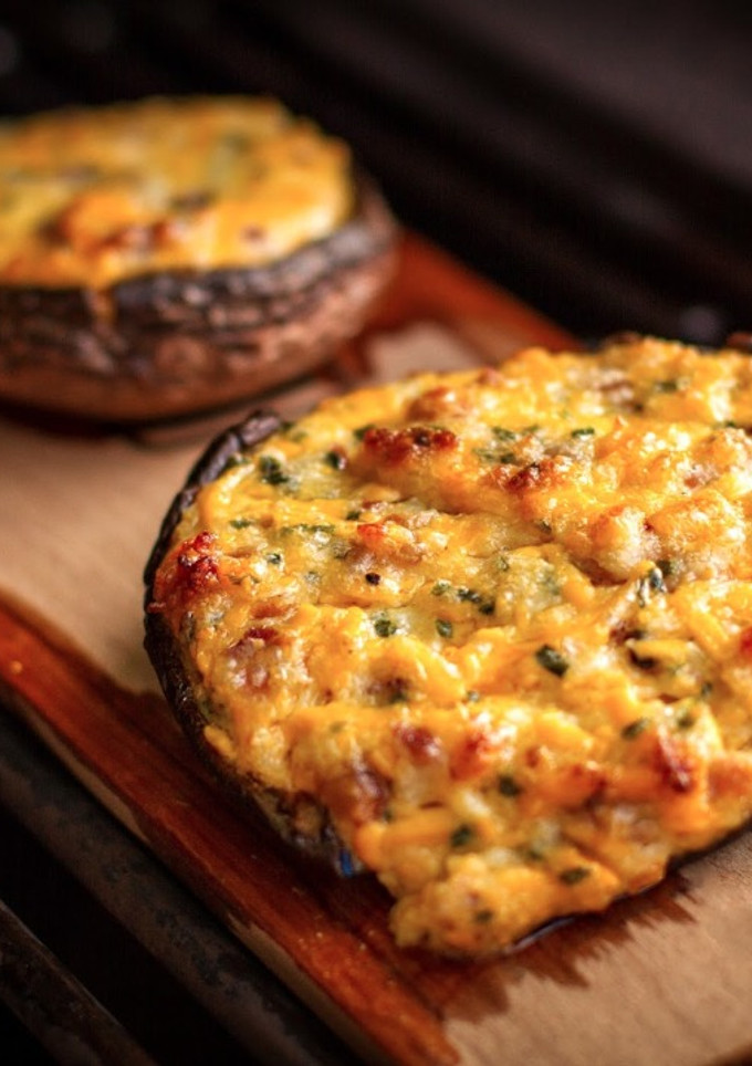 Una foto de Champiñones rellenos de Almogrote Guachinerfe y bacon