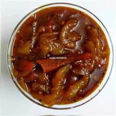 Watermelon rind and Tomato sweet and sour chutney A picture of Watermelon rind and Tomato sweet and sour chutney.