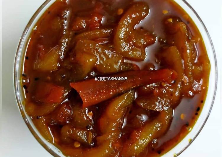 Easiest Way to Prepare Homemade Watermelon rind and Tomato sweet and sour chutney