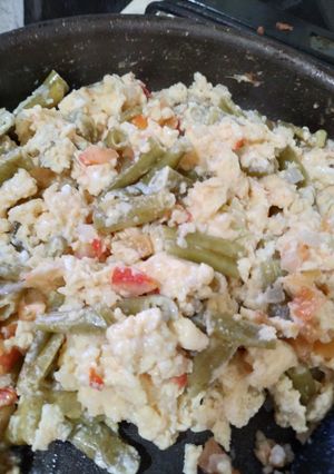 Una foto de Huevo con ejotes fácil y delicioso