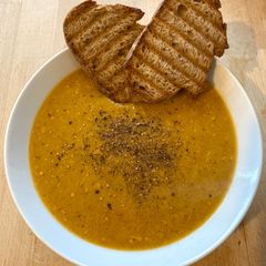 A picture of Pumpkin Soup 🥣.