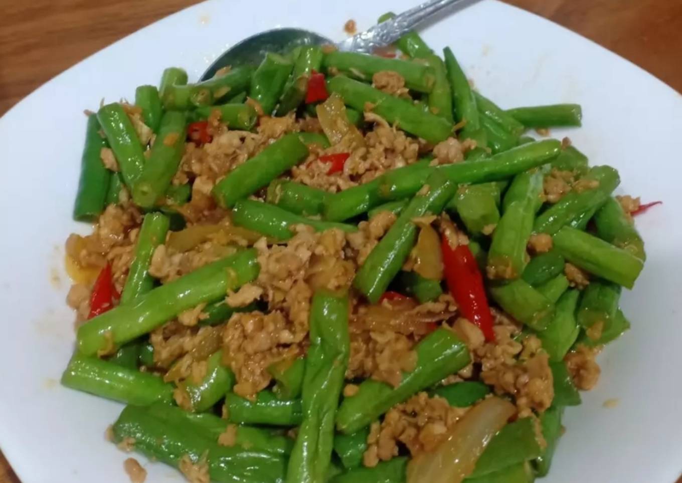 Tumis buncis daging