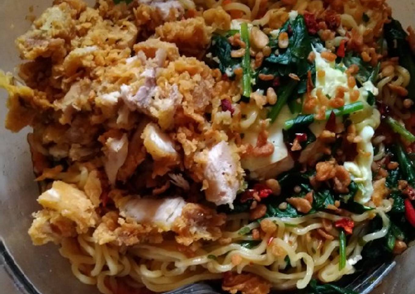 Mie Nyemek Ayam Geprek Simple