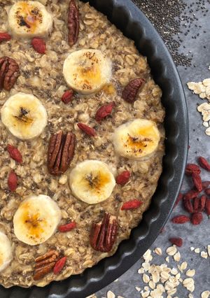 Foto principal de Porridge cake de avena y plátano