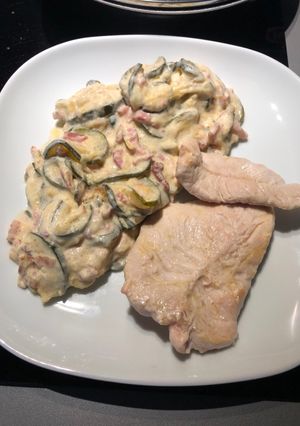 Une photo de Courgettes à la vache qui rit