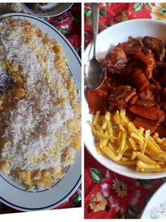 عکسی از دستور مرغ با سس گوجه