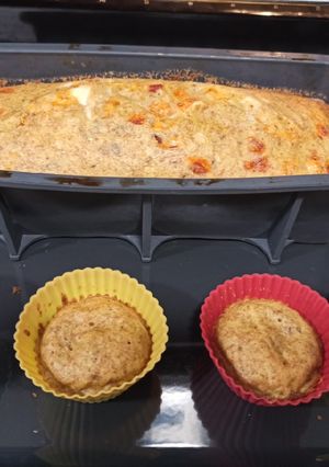 Una foto de Pastel de calabacín y cebolla (BLW)