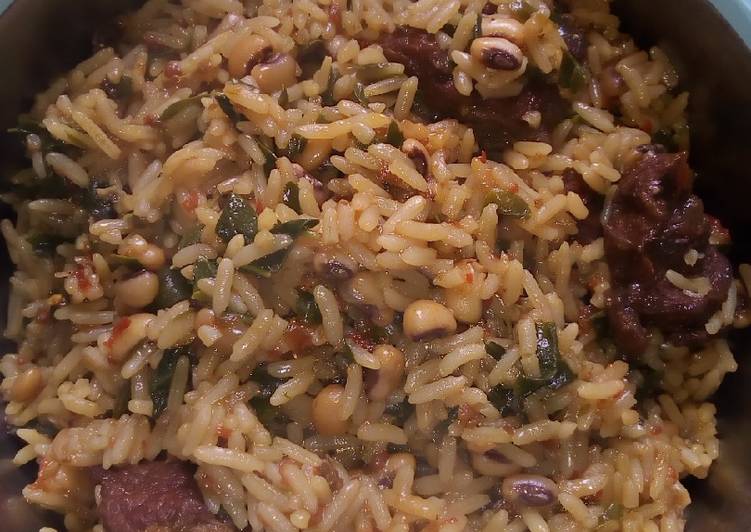 Simple Way to Make Perfect Moringa jollofrice and beans Cooking Basics for Beginners