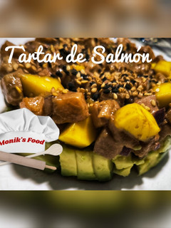 Una foto de Tartar de salmón
