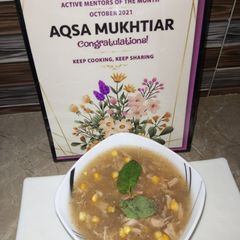 A picture of Chicken Corn soup.
