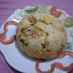 A picture of Egg Biryani.
