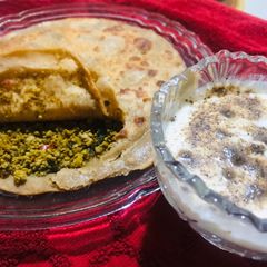 A picture of Tawa Qeema Paratha.