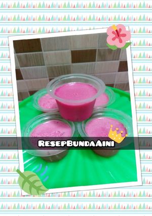 Foto resep Puding buah naga