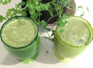 Una foto de Batido de coco tierno con menta dulce (Smoothie)