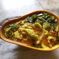 A picture of Gatte ki Sabji.