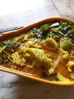 A picture of Gatte ki Sabji.
