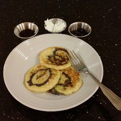 A picture of Blueberry Swirl Pancakes.