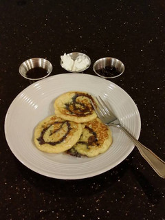 A picture of Blueberry Swirl Pancakes.