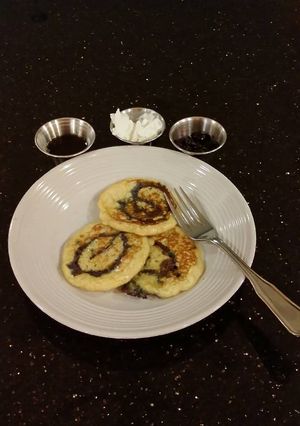 A picture of Blueberry Swirl Pancakes.