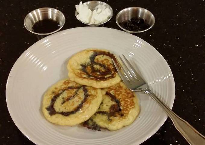 Recipe of Quick Blueberry Swirl Pancakes
