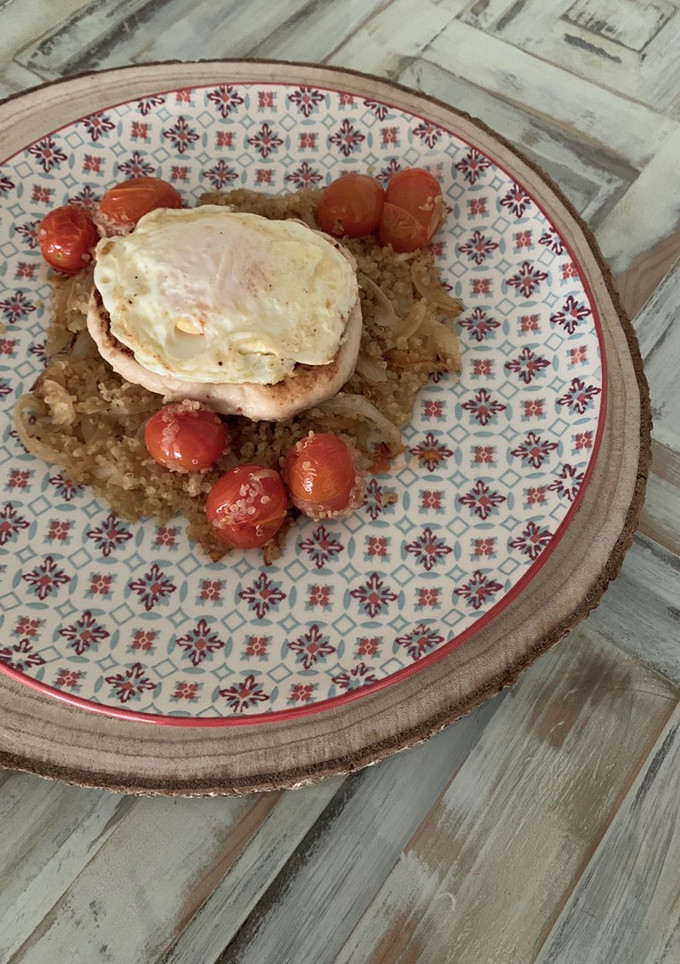 Una foto de Hamburguesa de pollo casera