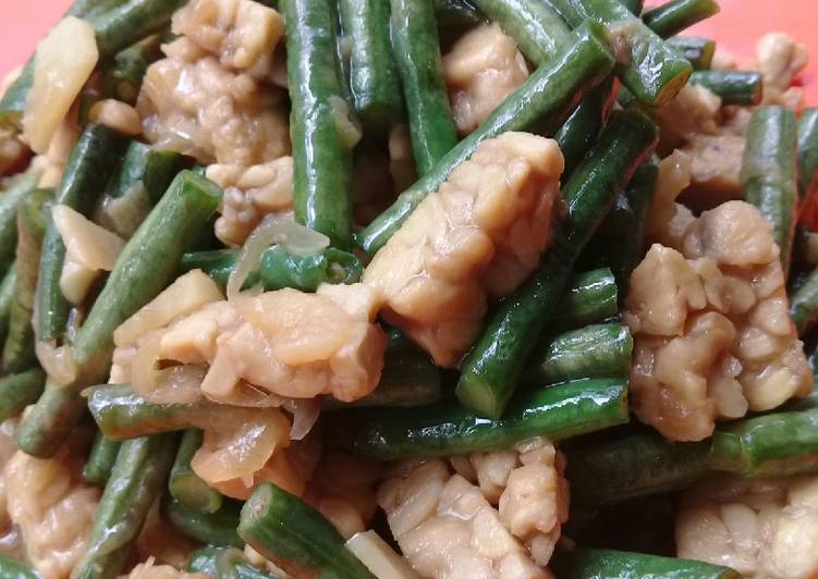 Bumbu memasak Tumis Kacang Panjang+Tempe Manis Gurih yang nikmat