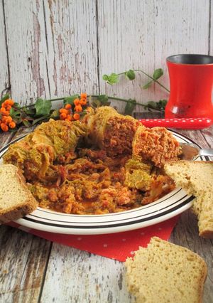 Töltött kelkáposztalevél paleo recept fotója