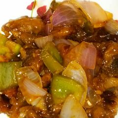 A picture of Mushroom chilli.