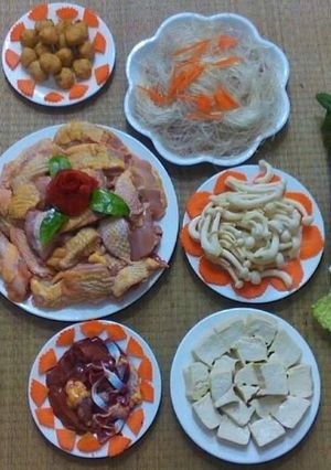 Hình của món Lẩu gà.
