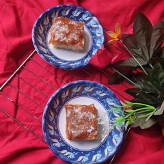 A picture of Tres leches cake (Turkish style) 🇹🇷🇹🇷.