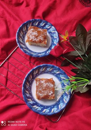 A picture of Tres leches cake (Turkish style) 🇹🇷🇹🇷.