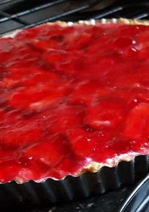 Una foto de Tarta de frutilla y ricota