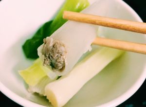 Hình của món Hành paro nhồi thịt hấp (ăn dặm blw).