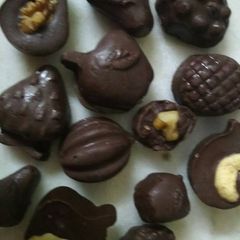 Homemade dryfruit chocolates A picture of Homemade dryfruit chocolates.