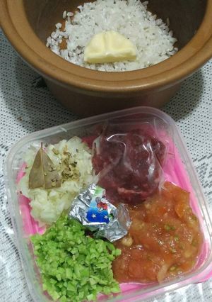 Foto resep BUBUR NASI DAGING BOLOGNESE. MPASI 7m+